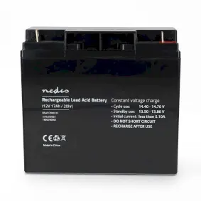 Nedis Dobíjecí olověný akumulátor / Olověné / Dobíjecí / 12 V / 17000 mAh