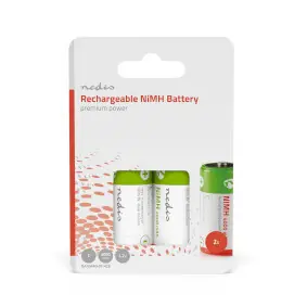 Nedis Dobíjecí Ni-MH baterie C 2 ks/ 1.2 V DC / 4000 mAh / Přednabité / HR14