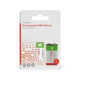 Nedis Dobíjecí Ni-MH baterie 9V block 1 ks / 8.4 V DC / 250 mAh / Přednabité / 6LR61